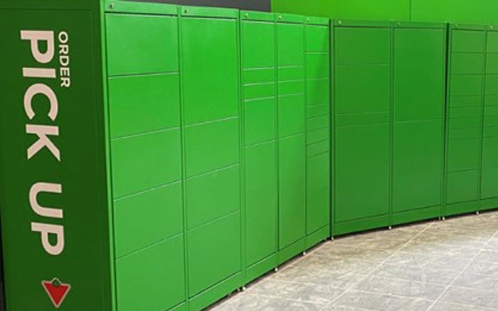 BOPIS Smart Lockers for Canadian Tire (36ft wide)