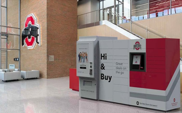 Smart Lockers + Touch XL for American Eagle at Ohio State